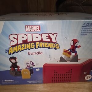 New Tonies 10002377 Marvel Toniebox Audio Player Bundle with Spidey and Friends